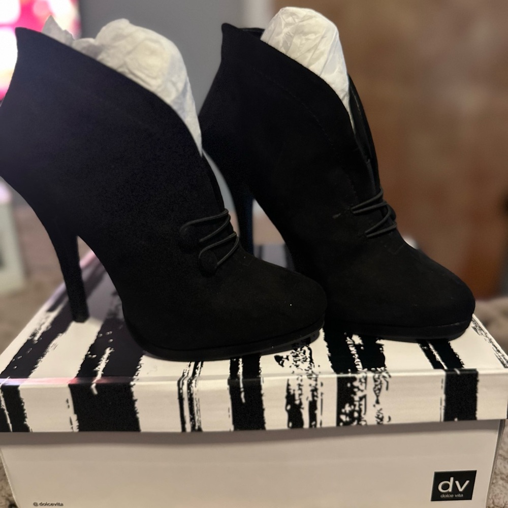DV by Dolce Vita Black Heeled Boots for Women
